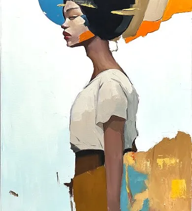 Silent Poise — Oil on canvas painting — by Ani Muradyan