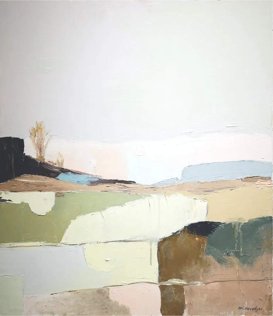 Muted Landscape — Oil on canvas painting — by Ani Muradyan