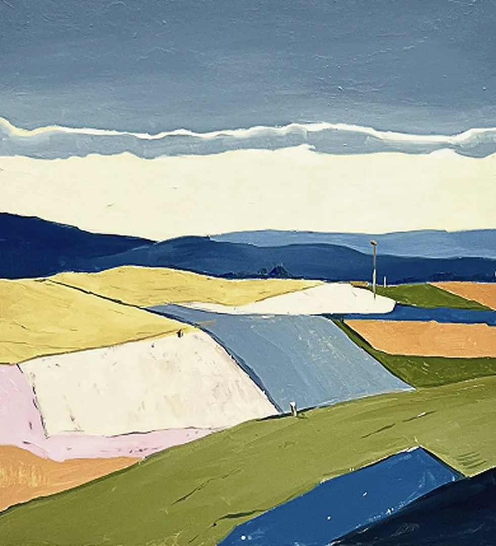 Layered horizons — Oil on canvas painting — by Ani Muradyan