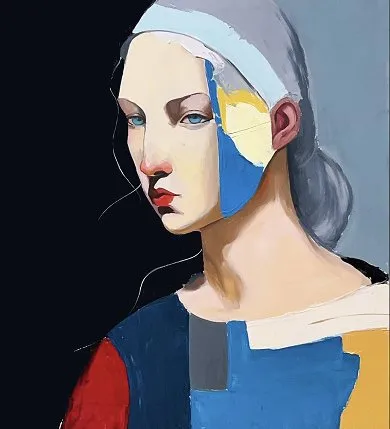 Fragmented Beauty — Oil on canvas painting — by Ani Muradyan